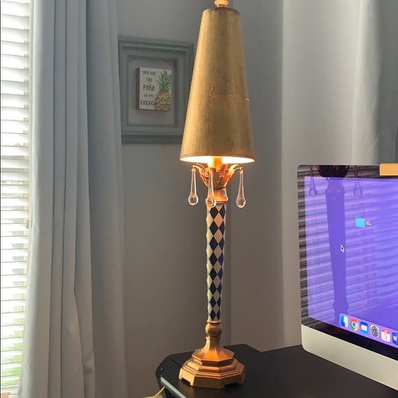 MacKenzie-Childs Other - Mackenzie Childs antique Art Deco paper shade lamp